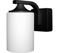 OSRAM Applique murale ENDURA Classic, noire, E27, IP43, boîtier en aluminium, diffuseur en verre, adaptée aux espaces extérieurs, sans ampoule