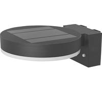 OSRAM ENDURA Style applique Solaire, Noir, Acier Inoxydable, IP44, Capteur de Mouvement et de Lumière du Jour, Alimentation Solaire, Idéale pour les Espaces Extérieurs