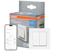 OSRAM Interrupteur mural SMART+ WiFi Matter – 2 canaux, relais, 16AX, IP20, blanc, encastré 27 mm