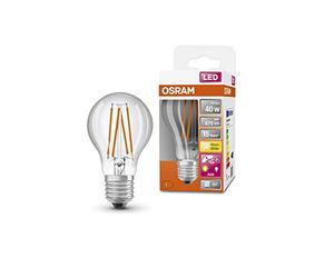 Osram Lampada LED Star+ con sensore di luce diurna, E27-base Ottica del filamento,Bianco caldo (2700K), 470 Lumen, sostituzione delle lampade 40W, non dimmerabile, 1-Confezione