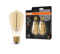 Osram lampada LED Vintage 1906 Edison,4.8W, 420lm,colore della luce bianco caldo,dim,CRI 80,E27,luce istantanea al 100%,idéal pour installazioni décoratif,risparmio énergique