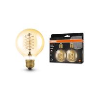 OSRAM lampada LED Vintage 1906 Globe, 4.8W,420 lm, couleur de la lumière bianco caldo, dim, CRI80, E27, lumière instantanée à 100%, idéale pour les installations décoratives, risque énergétique