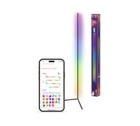 OSRAM Lampadaire d'angle LED Matter over Wifi Floor Corner 2000 mm, 20 W, RGBW, 2700-6500 K, WiFi, télécommande, noir, lumière ambiante