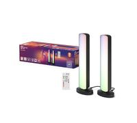 OSRAM Lampadaire LED SMART+ WIFI, petit, noir, 2x 2,5W, 2x 480lm, lumière blanche et colorée réglable, intensité variable, fonction DIY et rythme musical, longue durée de vie, contrôlable par