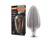 Osram Lampe à LED Vintage 1906 avec teinte de fumée, 4W, 140lm, conception légèrement en forme d'oeuf avec une prise de 125 mm de diamètre et E27, couleur chaude blanche