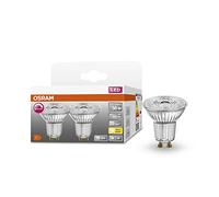 Osram Lampe à réflecteur Superstar, GU10-base, verre clair,Blanc chaud (2700K), 350 Lumen, Remplacement de la traditionnelle 50W-Ampoules 2-Pack