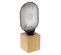 Osram Lampe de table Décor bois, 24,5 cm de haut, blanc chaud confortable,