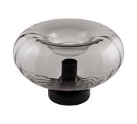 OSRAM Lampe de table en verre fumé DECOR, verre fumé en métal noir, version E27