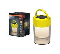 Osram Lampe de Table ENDURA STYLE SOLAR, 0,42W, 20lm, 3000K blanc chaud, dimmable, avec crochet, IP44, Plastique Jaune