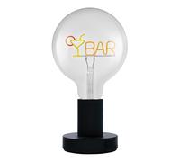 Osram Lampe de table LED 1906 Letter – lettrage en barre néon 1,2 W E27 noir, blanc chaud