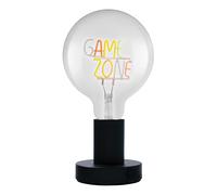 OSRAM Lampe de table LED 1906 Letter, lettrage Game Zone, néon, 1,2 W, E27, noir, blanc froid, câble textile