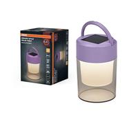 Osram Lampe de Table ENDURA STYLE SOLAR, 0,42W, 20lm, 3000K blanc chaud, dimmable, avec crochet, IP44, Plastique Violet