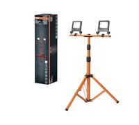 OSRAM Lampe de travail LED Trépied 2x20W 840, 4000K blanc froid, 3400 lm, IP65, réglable en hauteur 1,8m, 360°