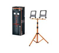 OSRAM Lampe de travail LED Trépied 2x50W 840, 4000K blanc froid, 9000 lm, IP65, réglable en hauteur 1,8m, 360°