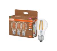 Osram Lampe LED Classic A100 Filament 7,2 W 840, blanc froid 4 000 K, E27, | LED Classic A 100 Filament Energy efficiency class A, LED Lamps, Clair, 60 mm dia, 50000 h, pack de 3