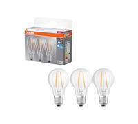 Osram Lampe LED Culot Classique forme d'ampoule E27 claire 6500K blanc froid, LED filament, remplacement pour lampe à incandescence, IP20, sans mercure, résistante aux chocs, 15000 h