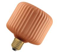 OSRAM Lampe LED DECOR FLAT en verre coloré, carrée Ø120mm, orange, E27, 3,5W, 3