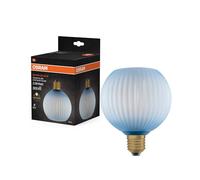 OSRAM 4099854608957 Decor LED Flat Lamp 3.5W 827 E27 Non-DIM in Coloured Glass Globe Blue, Plastics, 3.5 W, Bleu