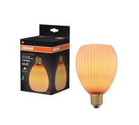 Osram Lampe LED DECOR FLAT en verre coloré, ovale Ø110mm, orange, E27, | DECOR LED FLAT LAMP 3.5W 827 E27 Non-DIM, LED Lamps, orange, 110 mm dia, 25000 h, pack de 1