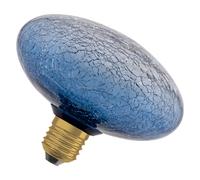OSRAM Lampe LED DECOR FLAT en verre craquelé, plate Ø150 mm, bleue, E27, 3,5 W,