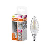 OSRAM Lampe LED dimmable Superstar avec un rendu des couleurs particulièrement élevé (CRI90), E14-base, Aspect filament ,Blanc froid (4000K), 470 Lumen,Remplacement de 40W-Ampoules 1-Pack