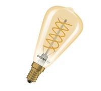 Osram Lampe LED Edison Vintage 1906 Spiral ST48, 4,8 W, E14, dorée, fil spiralé, lampe de lecture, applique murale, intérieur rétro, salon, lampe design
