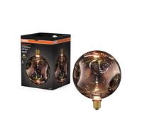 OSRAM Lampe LED en verre DECOR FLAT Electro Retro, grande Ø 200 mm, noire, E27, 3,5 W, 300 lm, 2 700 K, blanc chaud, electroball