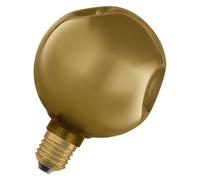 OSRAM Lampe LED en verre Decor Flat Electro Retro, petite Ø 125 mm, dorée, E27,