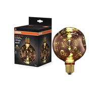 OSRAM Lampe LED en verre DECOR FLAT Electro Retro, petite Ø125mm, rose, E27, 3,5W, 300lm, 2700K, blanc chaud, electroball