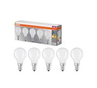 Osram Lampe LED Filament Base P40 Miniball 4,2 W 827, blanc chaud 2700 K, E14, dépolie, 470 lm, lumière instantanée à 100%