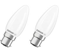 Osram Lampe LED forme étoile bougie B40 filament, 4000 K blanc neutre, 3,4 W, B22d, dépolie, 470 lm, 15 000 h, pour lustres, luminaires décoratifs (Lot de 2)