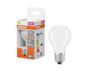 Osram Lampe LED forme étoile filament A40, 6 500 K blanc froid lumière du jour, 3,4 W, E27, dépolie, 470 lm, 15 000 h, pour lieux de travail, éclairage de bureau