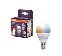 OSRAM Lampe LED intelligente P40 mini boule E14, 4,9 W, ZigBee 3.0, blanc réglable 2 700-6 500 K, intensité variable, contrôle par application, Alexa