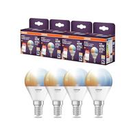 OSRAM Lampe LED intelligente P40 mini boule E14, 4,9 W, ZigBee 3.0, blanc | SMART+ ZIGBEE Tunable White Classic, LED Lamps, Blanc, 47 mm dia, 20000 h, Pack de 4