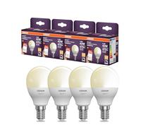 OSRAM Lampe LED intelligente P40 mini boule E14, 4,9 W, ZigBee 3.0, | SMART+ ZIGBEE Dimmable Classic, LED Lamps, Blanc, 47 mm dia, 20000 h, Pack de 4