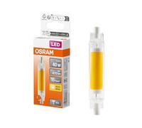Osram Lampe LED multicolore fine LED Slim Line avec culot R7s Retrofit, 4,5 W / 470 lm, lumière blanche chaude claire de 2700 K, non dimmable, IP20, verre sans plomb, diamètre 16 mm.