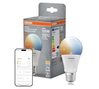 Osram Lampe LED SMART+, A100, 14 W, 2 700-6 500 K, E27, en forme d'ampoule, Tunable White, intensité variable, contrôlable via application ou voix, compatible avec Matter