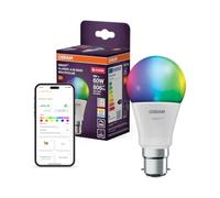 Osram Lampe LED SMART A60 forme d'ampoule B22D, 9 W ZigBee 3.0, RGBW 16 | SMART+ ZIGBEE Multicolor Classic, LED Lamps, Blanc, 60 mm dia, 20000 h, pack de 1