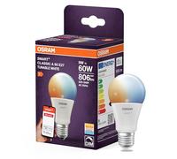 Osram Lampe LED SMART A60, forme d'ampoule E27, 9 W, ZigBee 3.0, blanc réglable 2 700-6 500 K, intensité variable, Alexa, Google Assistant