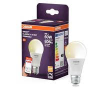 Osram Lampe LED SMART A60 forme d'ampoule E27, 9 W ZigBee 3.0, intensité variable 2700 K blanc chaud, contrôle par application, Alexa, Google Assistant