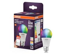 Osram Lampe LED SMART A60 forme d'ampoule E27, 9 W ZigBee 3.0, RGBW 16 millions de couleurs, dimmable, contrôle par application, Alexa