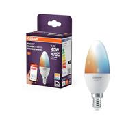 OSRAM Lampe LED SMART B40 forme bougie E14, 4,9 W ZigBee 3.0, blanc réglable 2 700-6 500 K, intensité variable, contrôle par application, Alexa