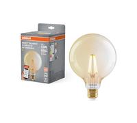 OSRAM Lampe LED SMART+, G53, 6 W, 2 400 K, E27, forme sphérique, filament, dorée, intensité variable, contrôlable via application ou voix, compatible Matter