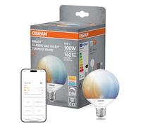 Osram Lampe LED SMART+ Globe 95 E27 Tunable White, dimmable, compatible Matter, WiFi, contrôlable via application et voix, 14 W, 2 700-6 500 K
