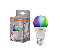 OSRAM Lampe LED SMART+ Matter A60 forme d'ampoule 9W E27 RGBW, dimmable, contrôlable via application et voix, compatible avec Alexa, Google, Apple, WiFi