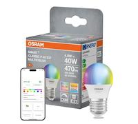 Osram Lampe LED SMART+ P40 RGBW E27, forme mini boule, compatible Wi-Fi, contrôlable avec application, compatible avec Matter, Alexa, Google Assistant