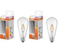 Osram Lampe LED Star Edison ST64 40 Filament, 2700 K blanc chaud, 3,4 W, E27, transparente, 470 lm, 15 000 h, pour suspensions, look vintage, décorative (Lot de 2)