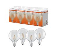Osram Lampe LED Star Globe G125 60 Filament, 2700 K blanc chaud, 5,9 W, E27, transparente, 806 lm, 15 000 h, pour luminaires suspendus, grande forme sphérique,4-Pack