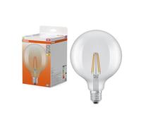 OSRAM Lampe LED Star Globe G125 60 Filament, 2700 K blanc chaud, 5,9 W, E27, transparente, 806 lm, 15 000 h, pour luminaires suspendus, grande forme sphérique,4-Pack