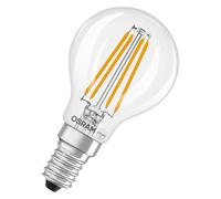 OSRAM Lampe LED Star Globe P40 Filament, 6 500 K blanc froid lumière du jour, 3,4 W, E14, transparente, 470 lm, pour luminaires de table et suspendus, 15 000 h
